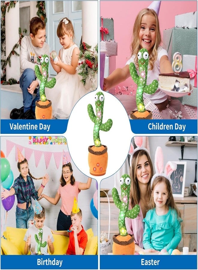 MOBDESK Cactus Toddler Toy - Fun Dancing+Singing+Talking+Recording+LED Sunny Cactus | Interactive Artificial Cactus Plant for Mimicking Repeating Repeats What You Say | Cactus Gift for Kids | (T-67) - Image 3